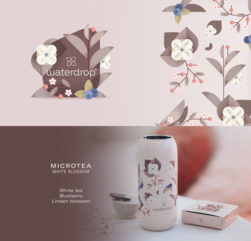 Microtea · Ilustraciones para marca de té. 6