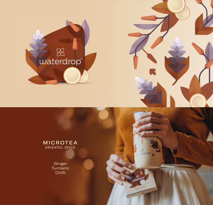 Microtea · Ilustraciones para marca de té. 4