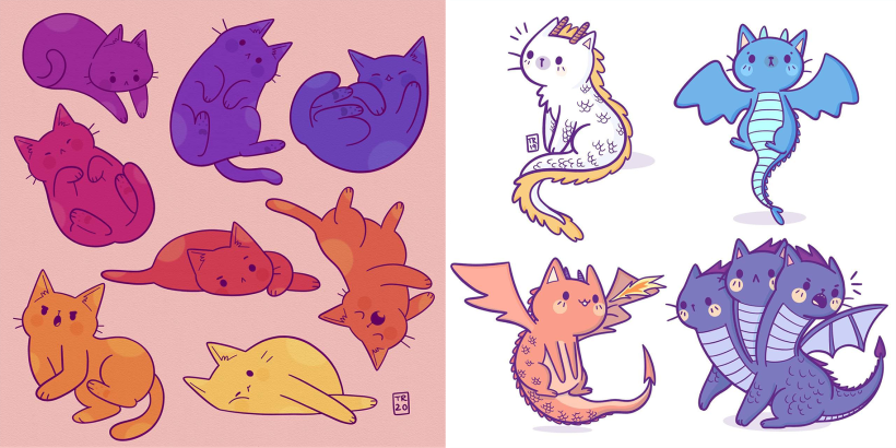 Personal Cats Illustration 12