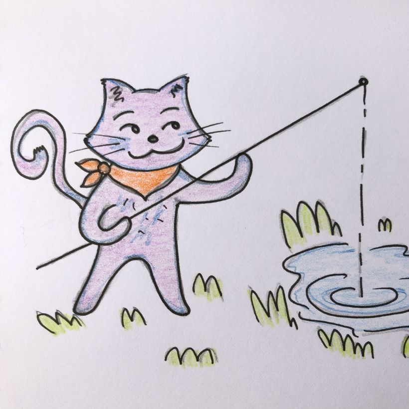 Algunas acciones no me resultaron muy convincentes, siento que Thomas no haría eso, decidí que sería un gato ilustrador.