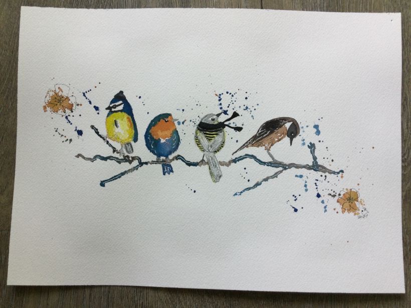 Project Watercolor Illustrating Birds course from Sarah Stokes 8