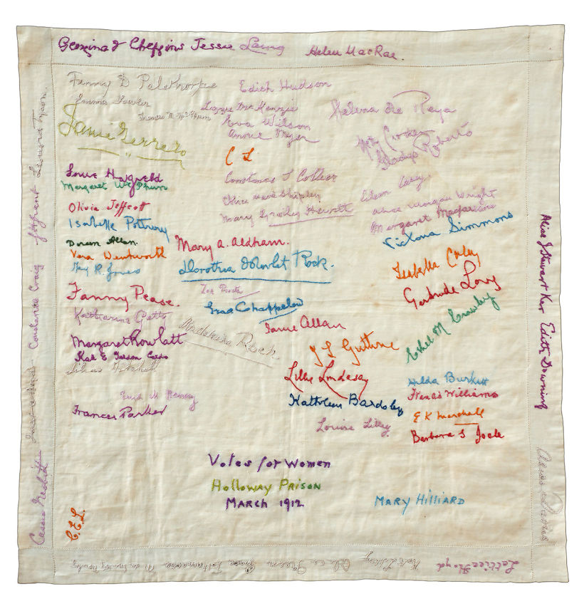 Suffragette handkerchief.
