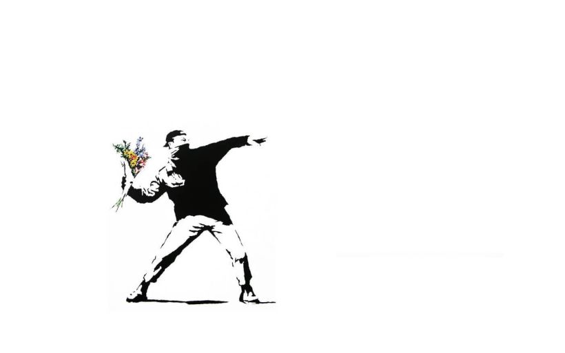 Banksy does not own the rights to "Love Is In The Air - Flower Thrower".