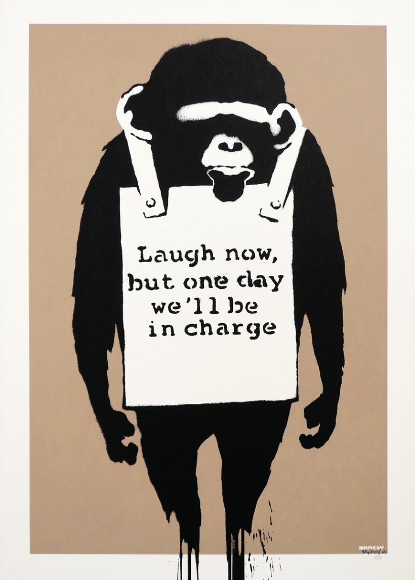 Banksy also lost the rights to "Laugh Now".