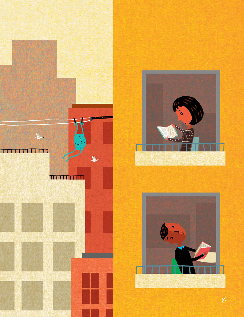 Cover for School Library Journal: Reading in a new world