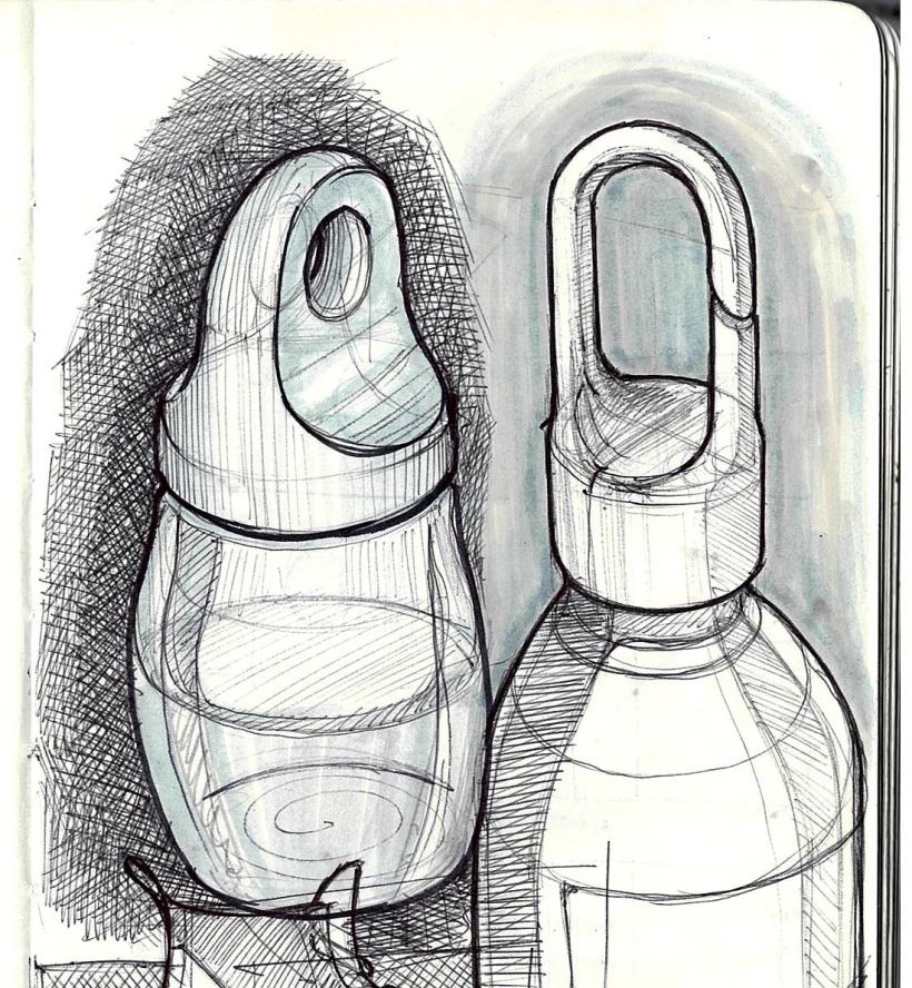 Boceto de la idea - Tapa para reuso de botellas de PET