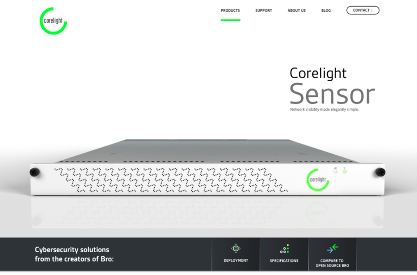 Corelight homepage
