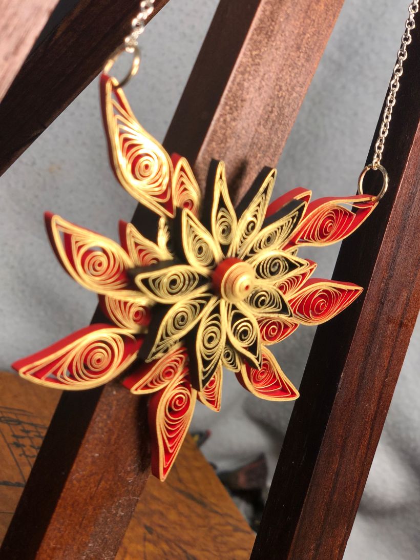 Orange Starburst Flower Quilling Designs