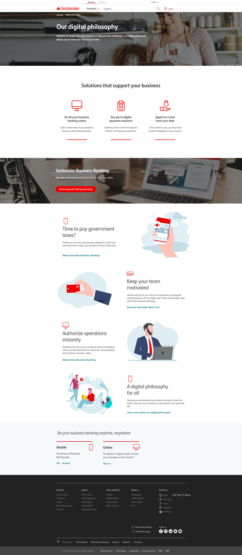 Santander website 2
