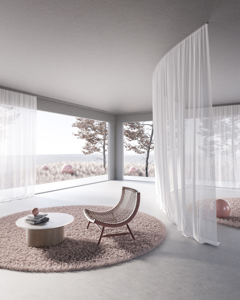 Experimental interiors with curtains 11