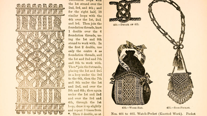 Publications like “Sylvia's Book of Macramé Lace” offered instructions for the many ways macramé could be interpreted and use