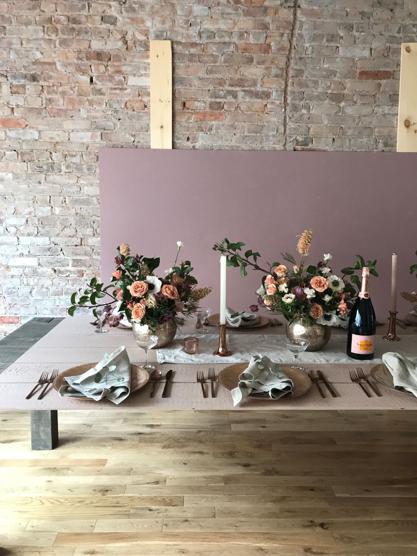 seasonal tabletop styling, instagram images, for Veuve Cliquot champagne  2