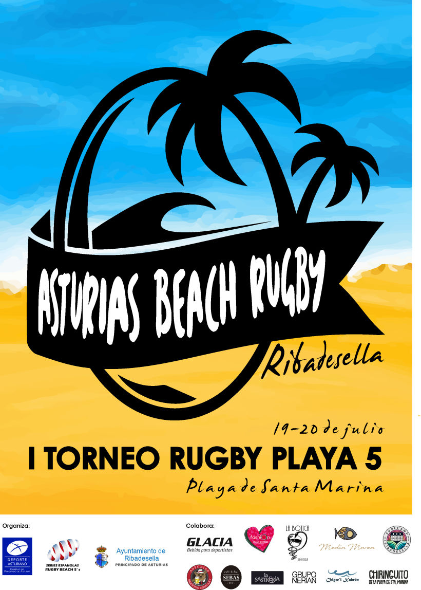 Cartel promocional Torneo Rugby Playa (2019)