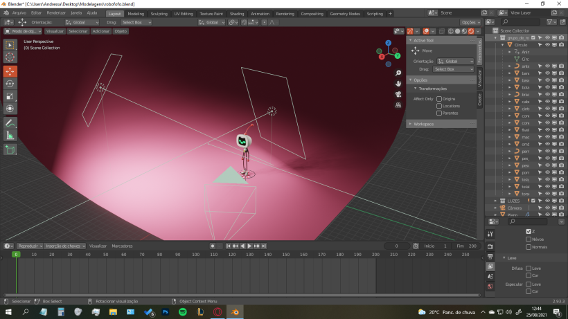 Meu projeto do curso: Introdução ao design 3D e modelagem com Blender 3