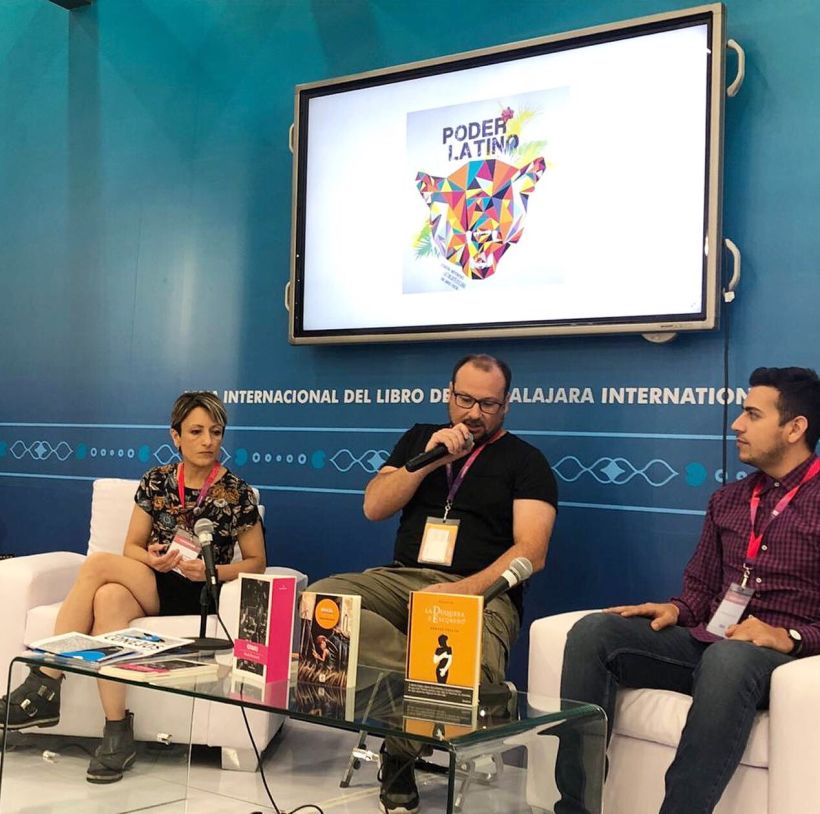 Presentación del libro en la Feria Internacional del Libro de Guadalajara con Marcos Almada (2019)