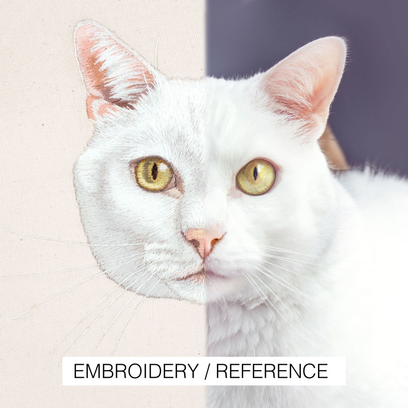 Reference photo vs. embroidered portrait comparisons  8