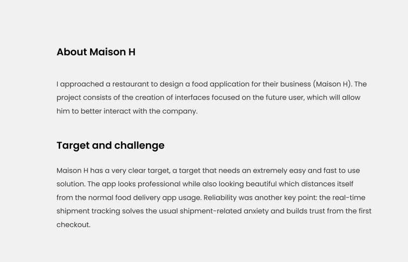 My Project - Mobile application for a Restaurant (Maison H) 1