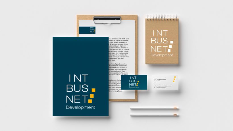 Mi Proyecto del curso: Diseño de logos: del concepto a la presentación: INT.BUS.NET. DEVELOPMENT 3