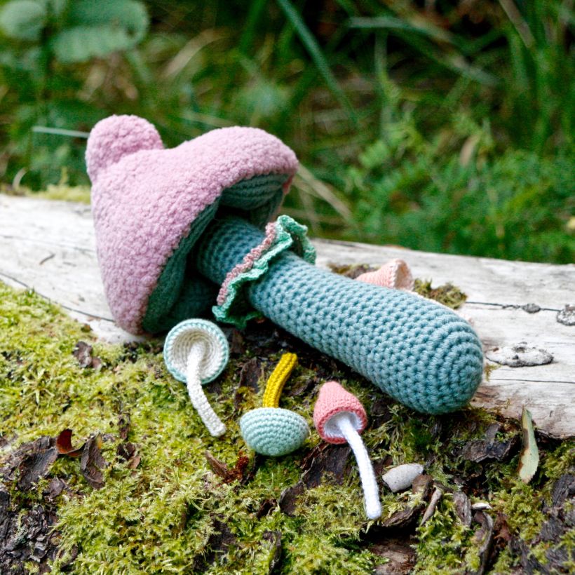 Crochet mushrooms 9