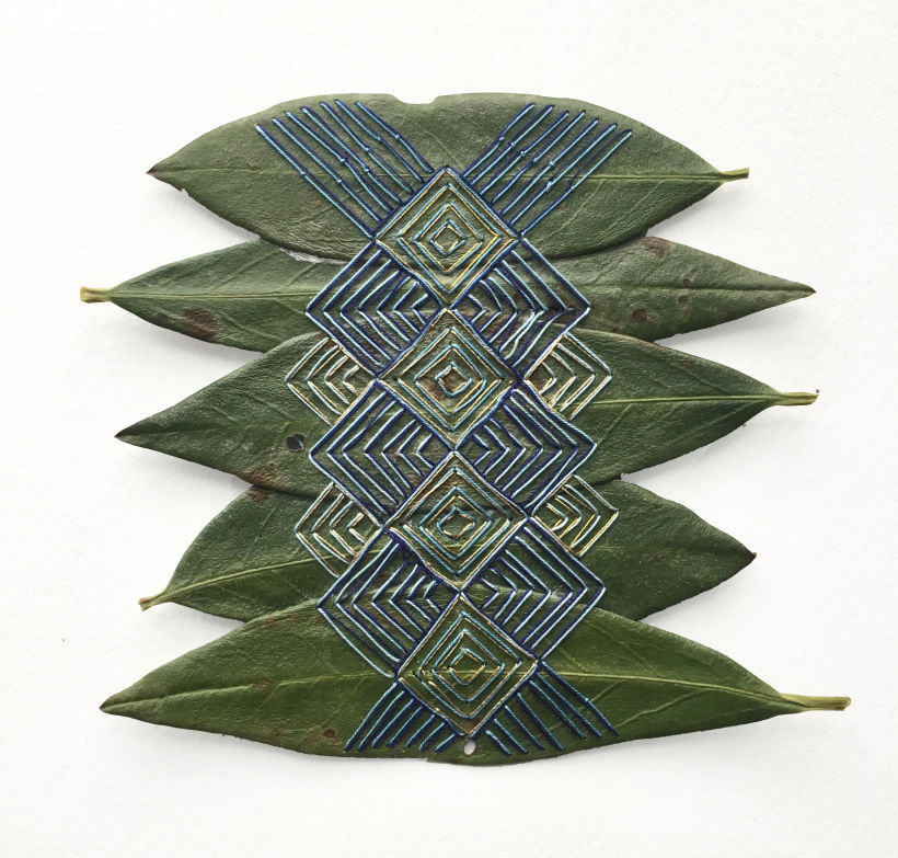 Embroidered Leaves
