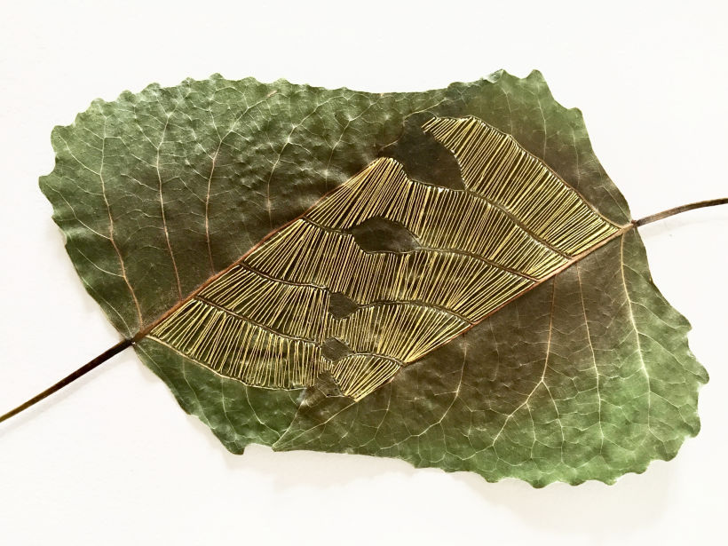 Embroidered Poplar Leaves