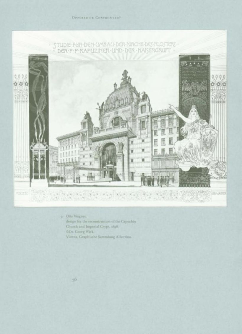 Edifícios projetados por Otto Wagner, presentes em "Reflections on the Raiment of Modernity"