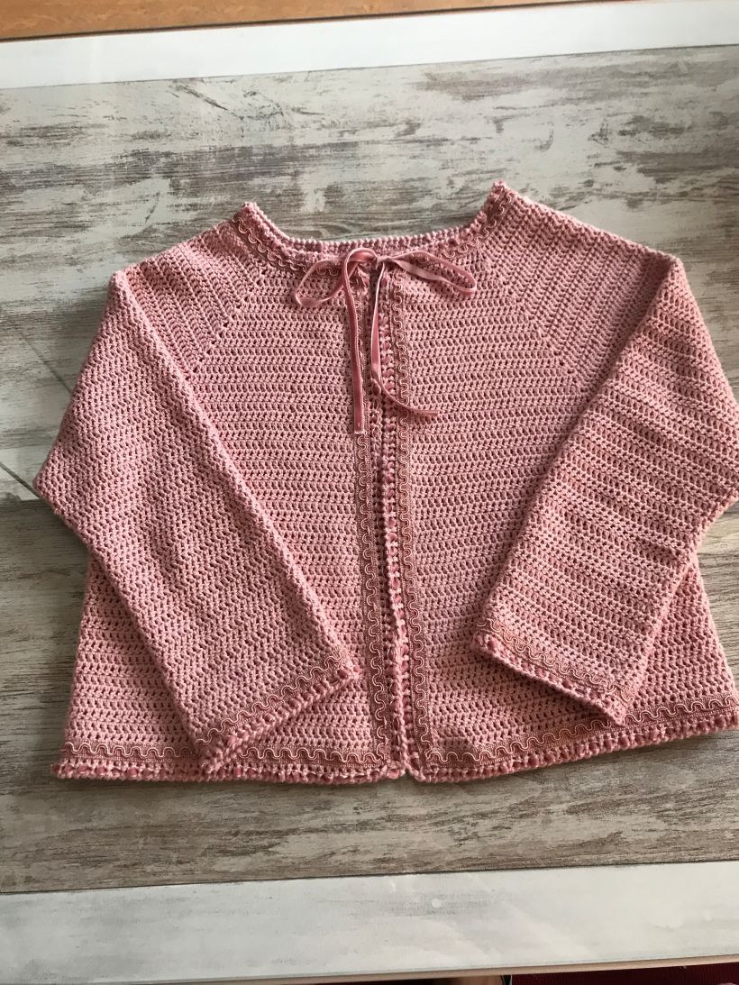 Mi Proyecto del curso:  chaqueta de crochetTop-down: prendas a crochet de una sola pieza 1