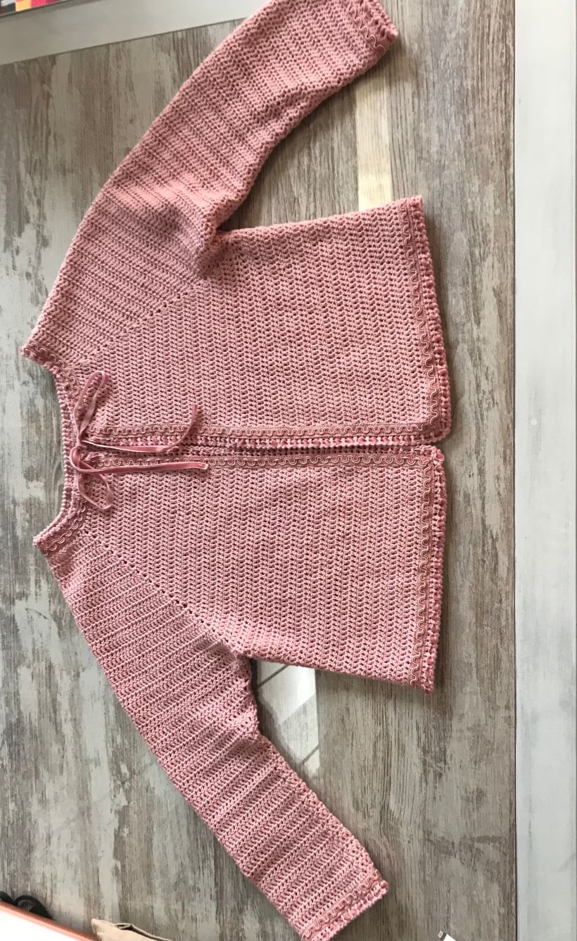 Mi Proyecto del curso:  chaqueta de crochetTop-down: prendas a crochet de una sola pieza 2