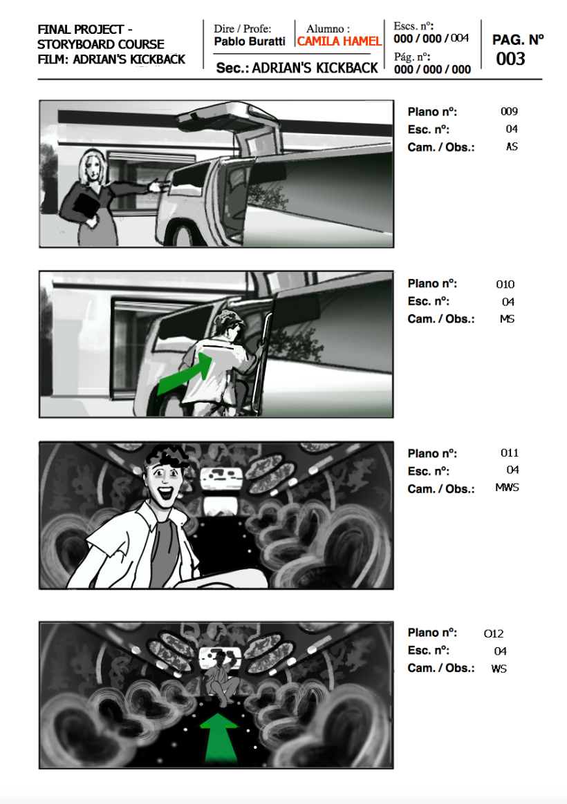  Illustration of Storyboards for Cinema and Advertising_final project_Adrian's Kickback_scene 4 3
