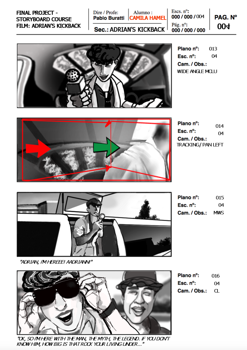  Illustration of Storyboards for Cinema and Advertising_final project_Adrian's Kickback_scene 4 4