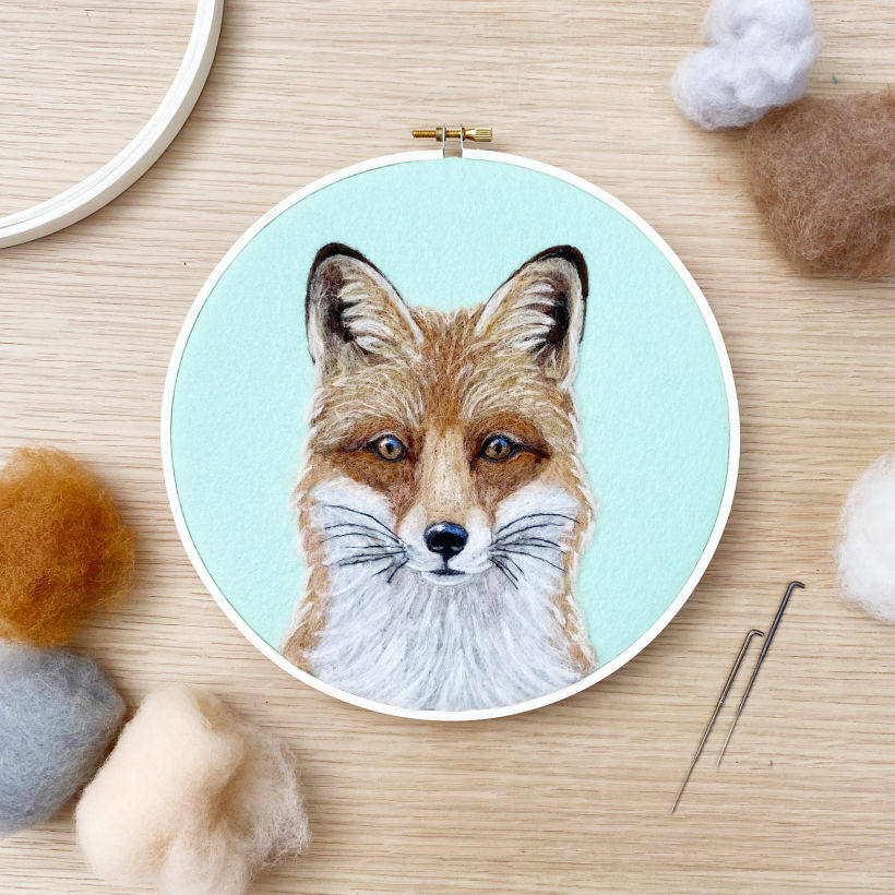 My finished fox portrait!