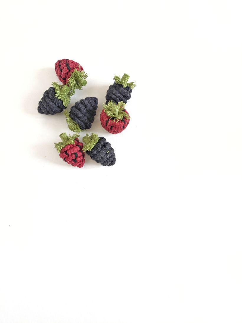 Macrame 3D Berry Sculptures  12