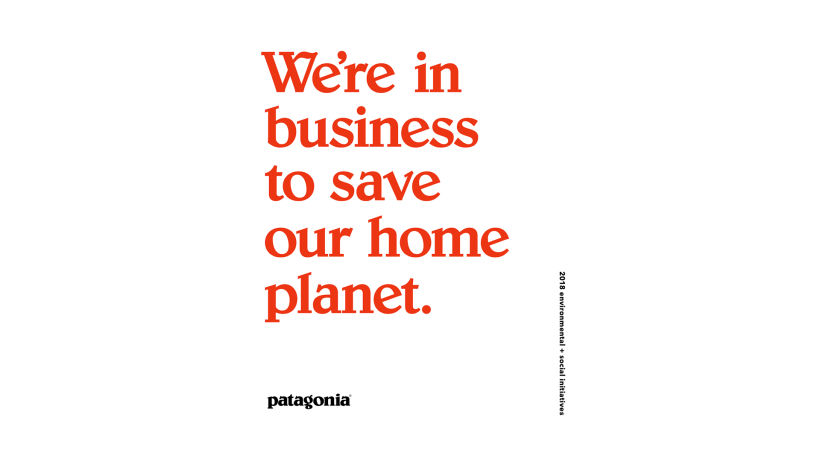 Patagonia's 2018 environmental and social initiatives: 'We're in business to save our home planet' 