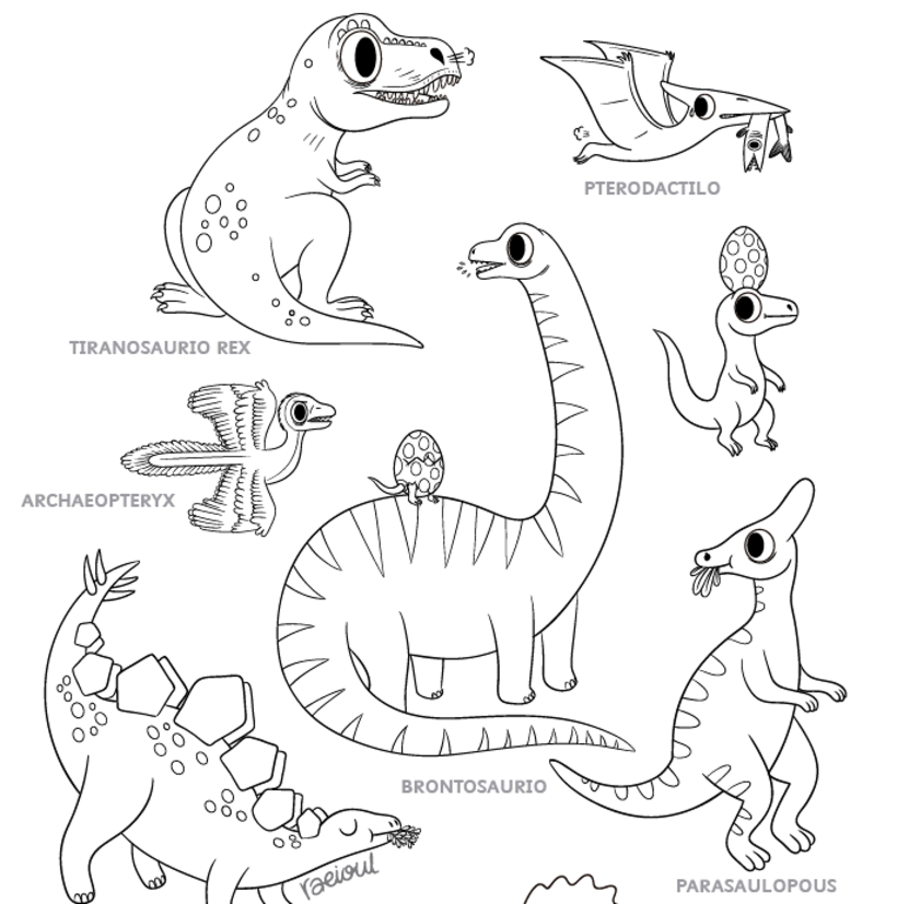 Deixe suas crianças se aventurarem no universo dos dinossauros criado por Raeioul