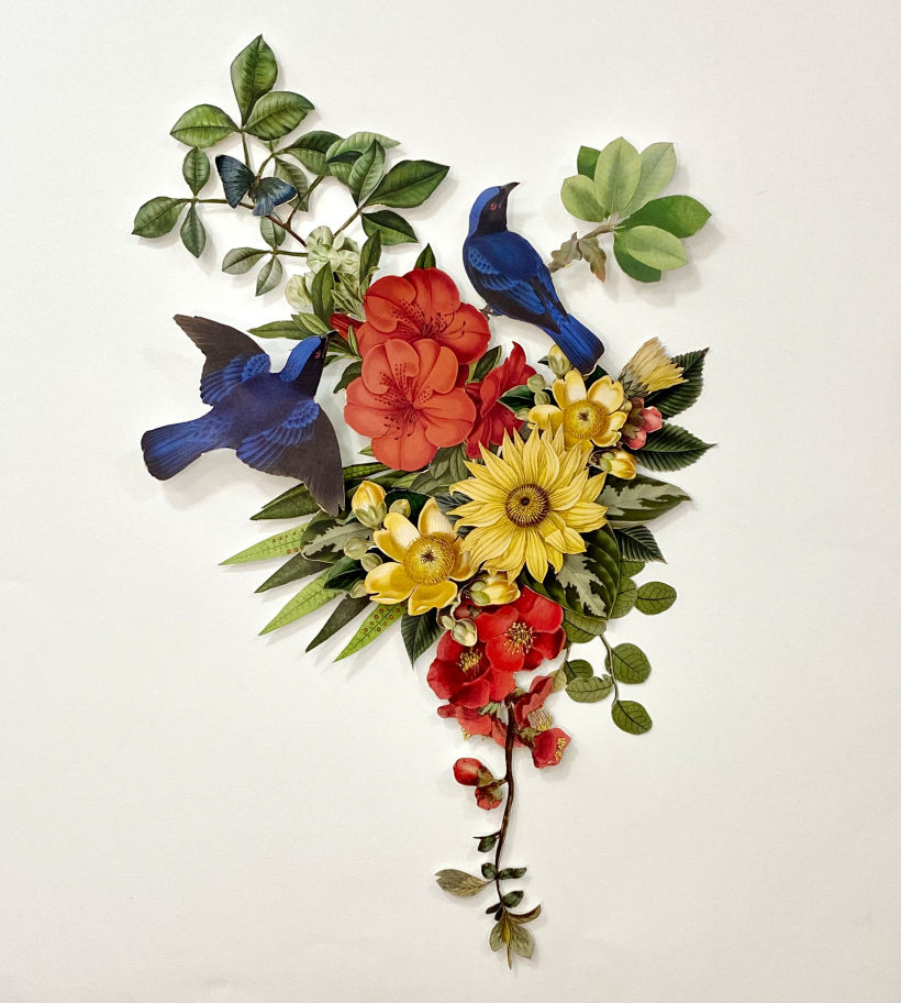 My project in Paper Collage Murals: Create Nature-Inspired Wall Art course 1