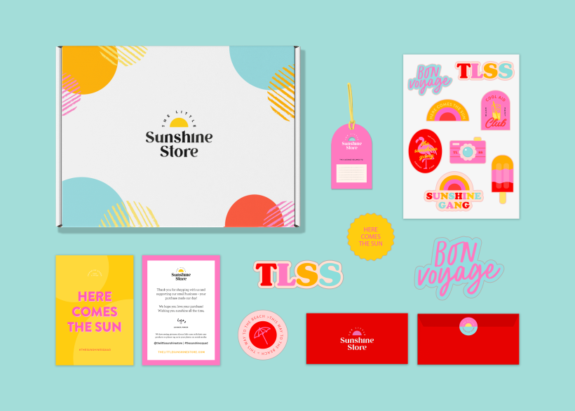 Full brand identity design created for The Little Sunshine Store