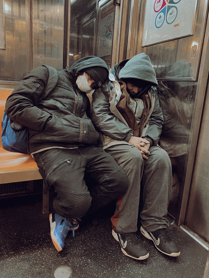 Since 2017 I started photographing people in front of me in the NYC subway.