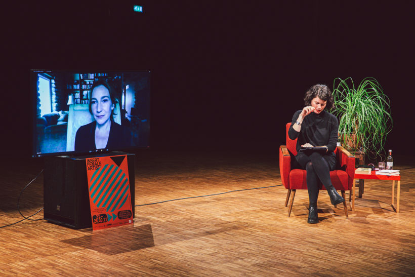 Im Gespräch mit Sheila Heti, Insert Female Artist Festival, Köln 2021 (© Anna Sigelkow)
