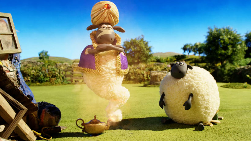 Shaun the Sheep as a Genie.