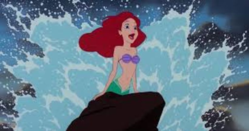 Aerial from Disney's The Little Mermaid is one of many examples of characters with oversized eyes. Image credit: Disney.