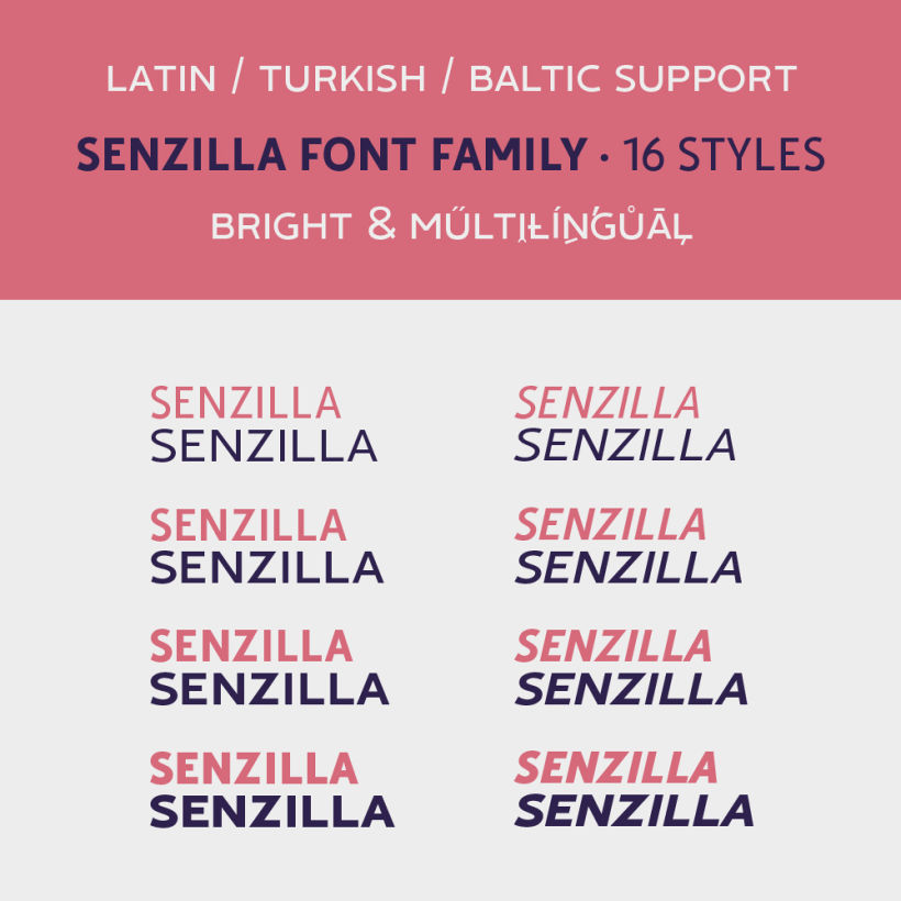 Senzilla Sans Font Family 2