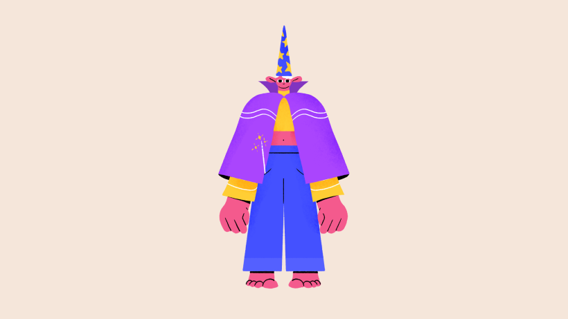 The final design of our wizard cutie