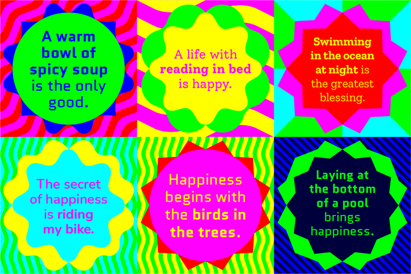 Selected happiness quotes created by visitors