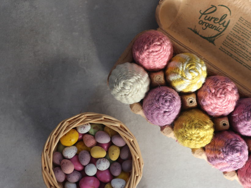 Easter project - woven 'eggs' in pastel colours. So delicious! 