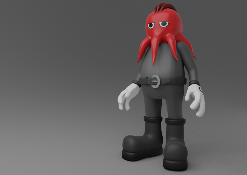 And this is the character that I made using the technique that I learned in this course! 