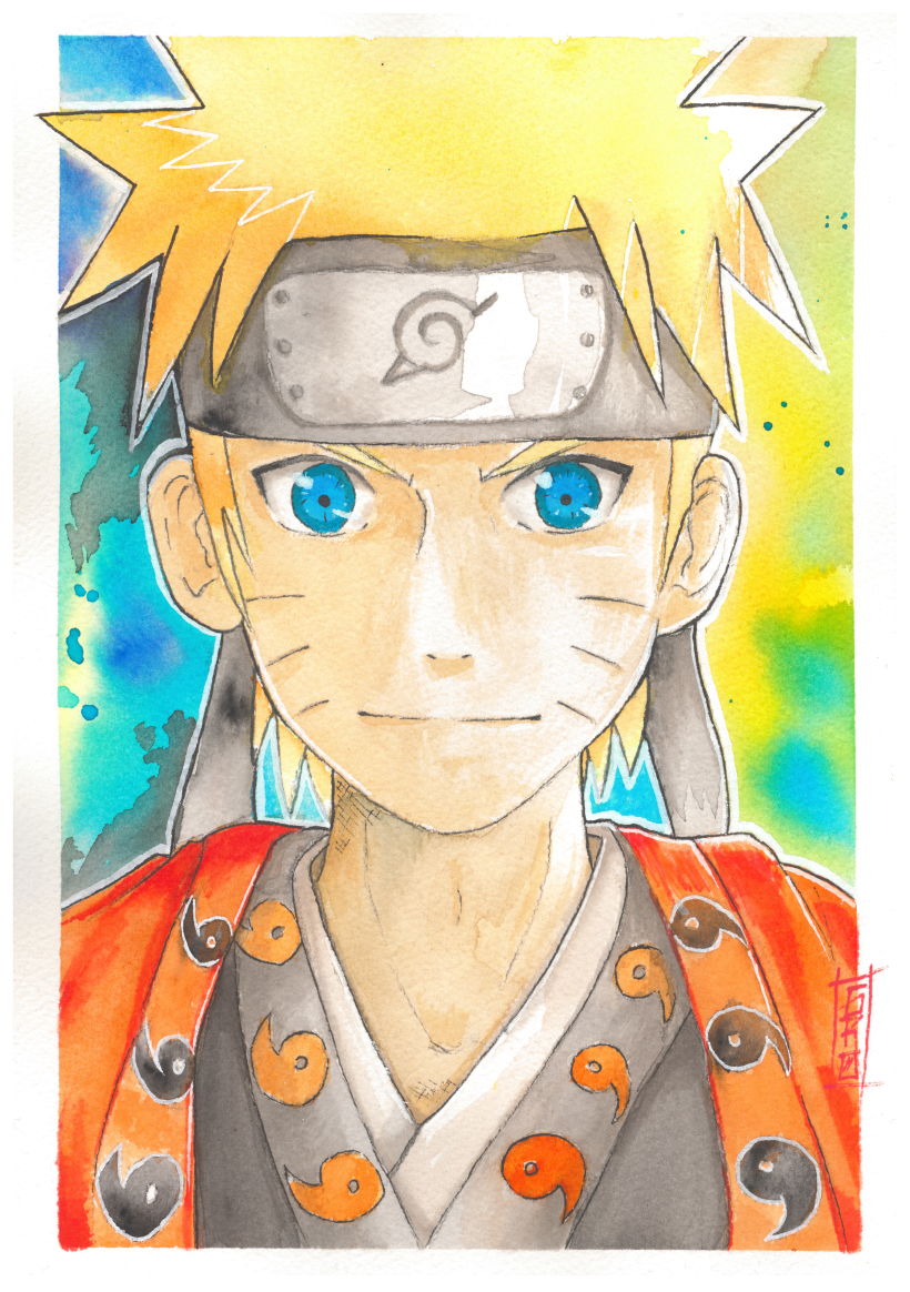 Drawings To Paint & Colour Naruto - Print Design 002