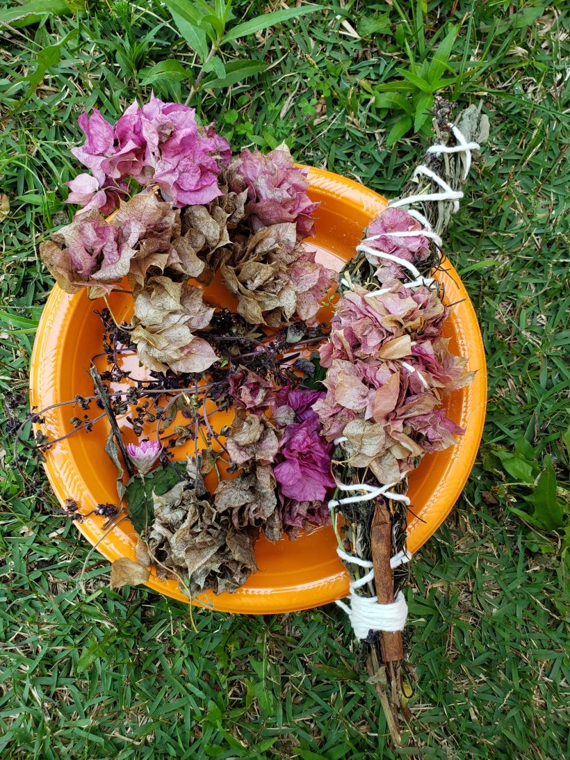 Incenso bastão com ervas aromáticas e Bougainville
