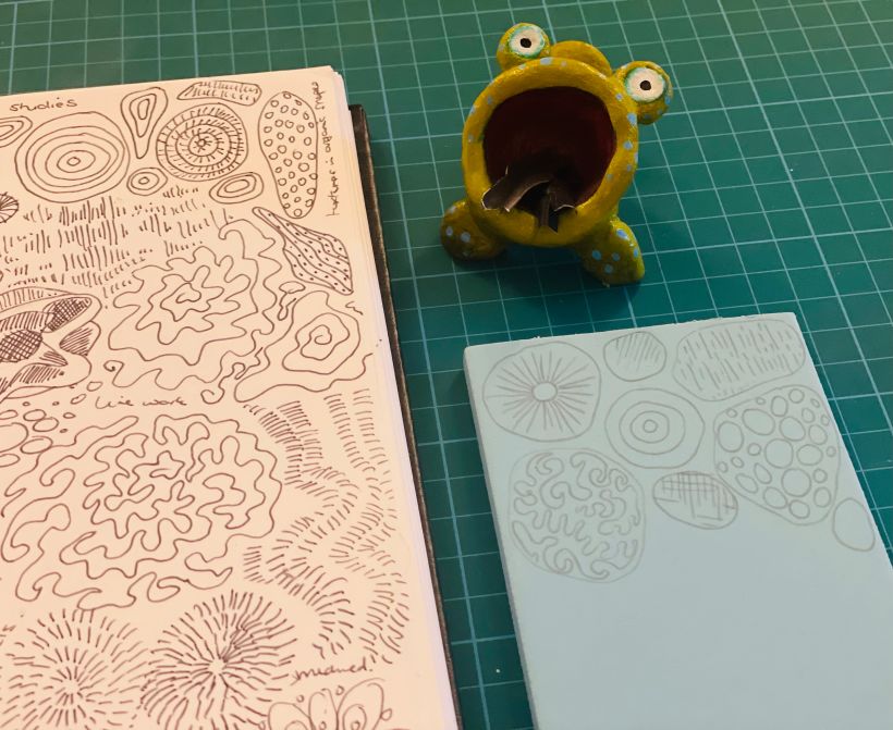 My project in Sketchbooking with Handmade Stamps course 2