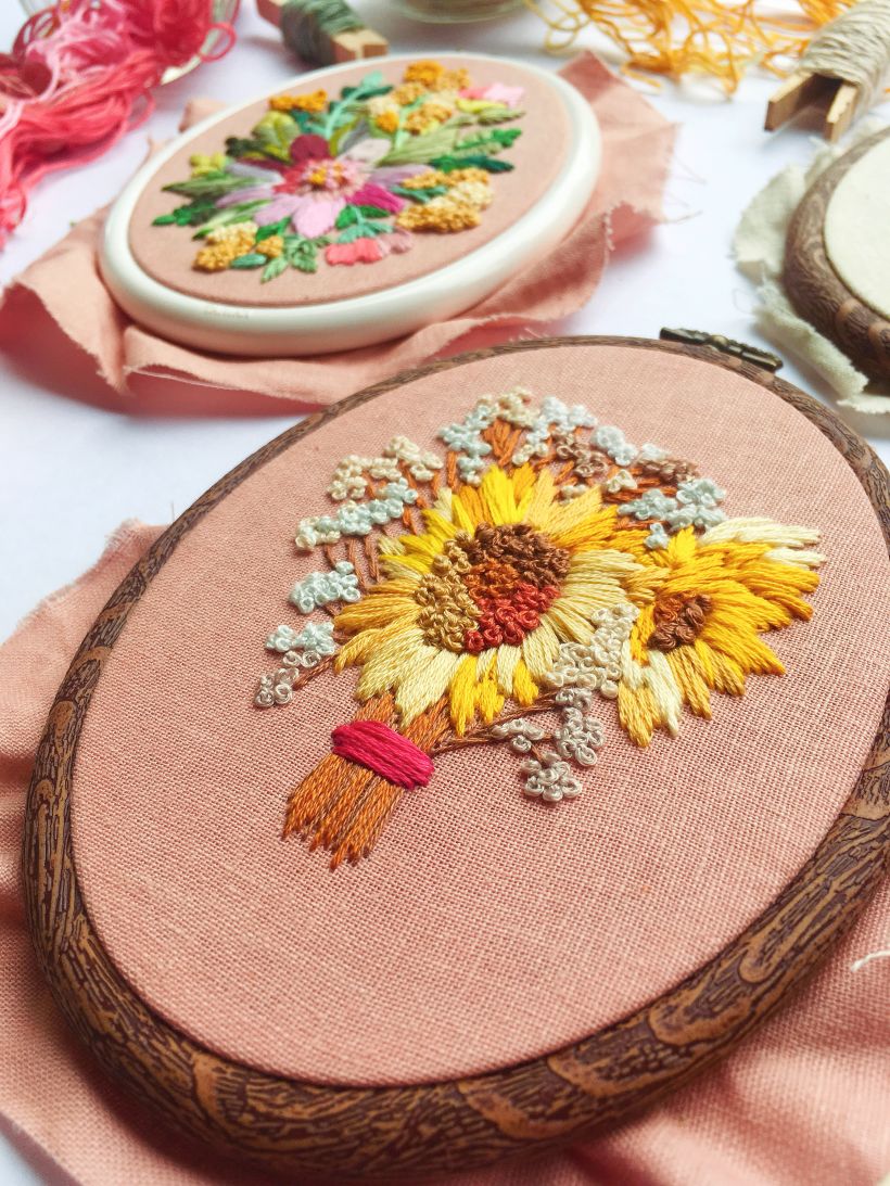 "Floral Trio" Hand Embroidery Pattern