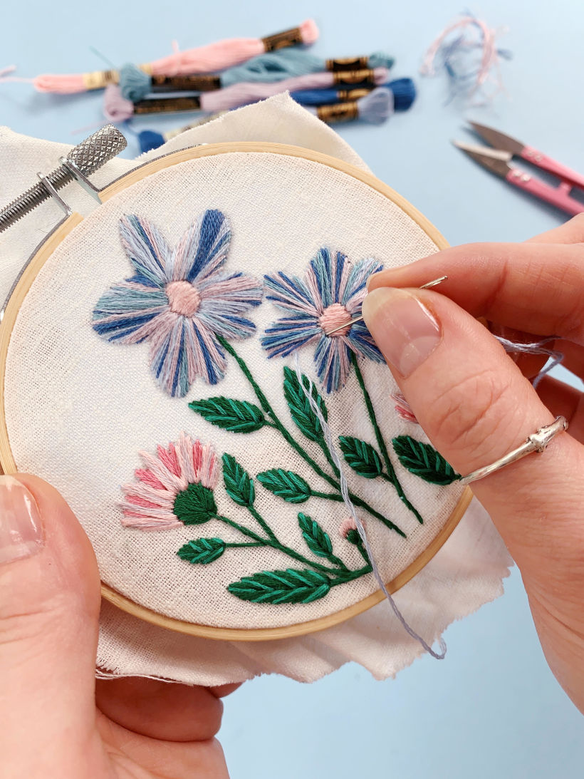 "Beatrice Petals" Hand Embroidery Pattern